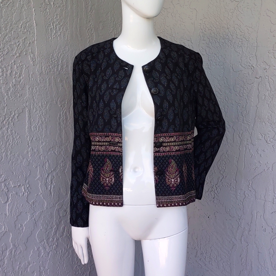 John Roberts Petite Ladies Gorgious Paisley Luxury Top